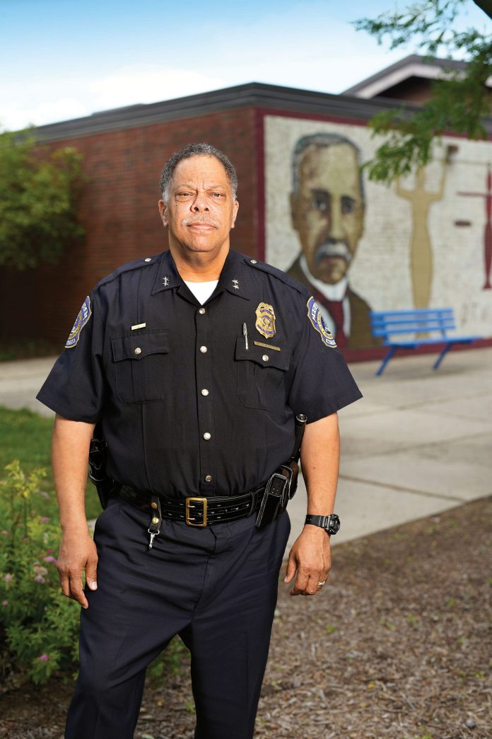 IMPD Chief Randal Taylor stands in uniform