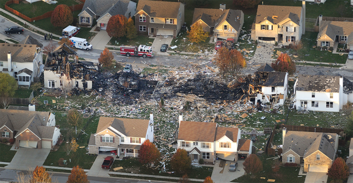 Richmond Hill ground zero after a home explosion